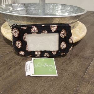 Vera Bradley Classic Black Clip Zip ID (Retired Fall 2006) NWT